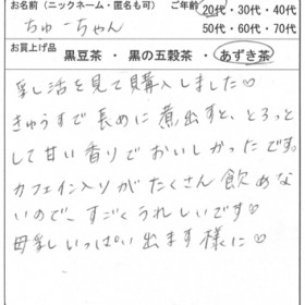 20代：女性　ちゅーちゃん　様　お客様の声